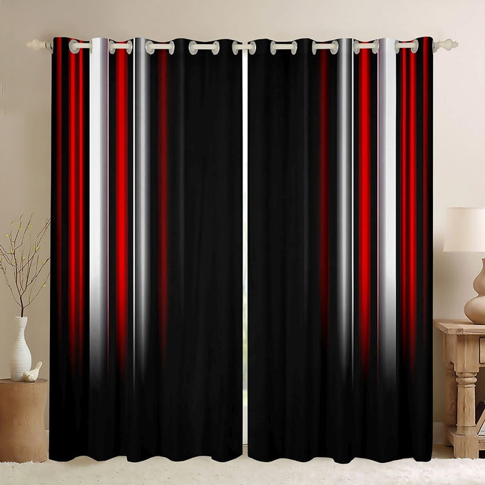 jejeloiu Pink Darkening Drapes (2 Panels, 52 x 96 Inch) Ombre Black Curtains for Bedroom Living Room for Kids Decor Gradient Style Blackout Curtains Abstract Window Treatments
