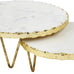Mud Pie Marble and Gold Edge Riser Set, small 3" x 8" dia | large 4" x 10" dia