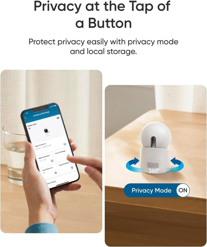 eufy Security 4K Indoor Camera E30, No Subscription, Pan and Tilt