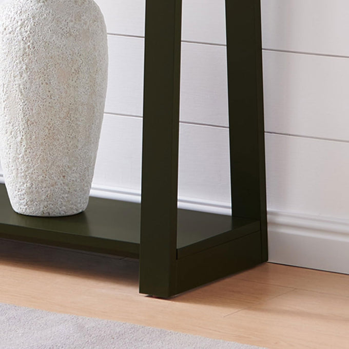 Kings Brand Furniture Emma Narrow Console Table, 44-Inch Wood Entryway Table for Hallway, Living Room, Behind Sofa, Modern Accent Sofa Table for Foyer, Space Saving Design (Caviar, 44 inches)
