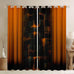 Feelyou Kids Gamer Curtains for Bedroom Living Room (2 Panels, 52 x 96 Inch) Green and Black Darkening Drapes for Boys Gaming Ombre Blackout Curtains Geometric Square Window Treatments