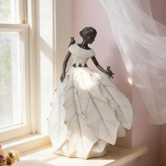 DiliComing Fairy Garden Statue Maiden Home Decoration 14.5 Inch Table Decor