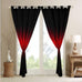 Feelyou Red and Black Darkening Drapes Abstract Ombre Blackout Curtains Boys Stripes Window Curtains Kids Toddler Red and Black Striped Window Treatments (2 Panels, 52 x 84 Inch)