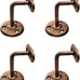 Adonai Hardware Izrahiah Medium Antique Wrought Iron Sturdy Handrail Brackets (2.3" x 4 Pack, Antique Brass) for DIY Easy Installation, Staircase, Stairs, Railings, Support and Home Decor