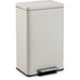 SIMPLI-MAGIC 13.2 Gallon (50L) Step Trash Can – Kitchen Garbage Can with Slow-Close Lid – Odor Control, Hands-Free, Easy to Clean, White