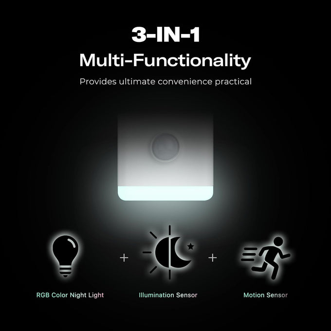 THIRDREALITY Smart Color Night Light 4 Pack, Matter Over WiFi, 3-1 Multi-Functionality, Work with SmartThings, Google Home, Apple Home, Alexa