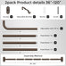 2 Pack Curtain Rod 36-120 Inch, Bronze Curtain Rods for Windows
