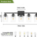 Matte Black Bathroom Light Fixtures, 5-Light Vanity Lights over mirror