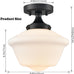 SAMTEEN Modern Farmhouse Black Schoolhouse Light Fixtures