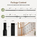 16 Pcs Wrought Iron Balusters for Staircase Interior, 44" Hollow Double Basket with Double Twist Metal Stair Spindles Balusters, 1/2" Balusters for Staircase Decorative - Matte Black