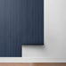 Faux Wood Panel Prepasted Wallpaper (Naval Blue)