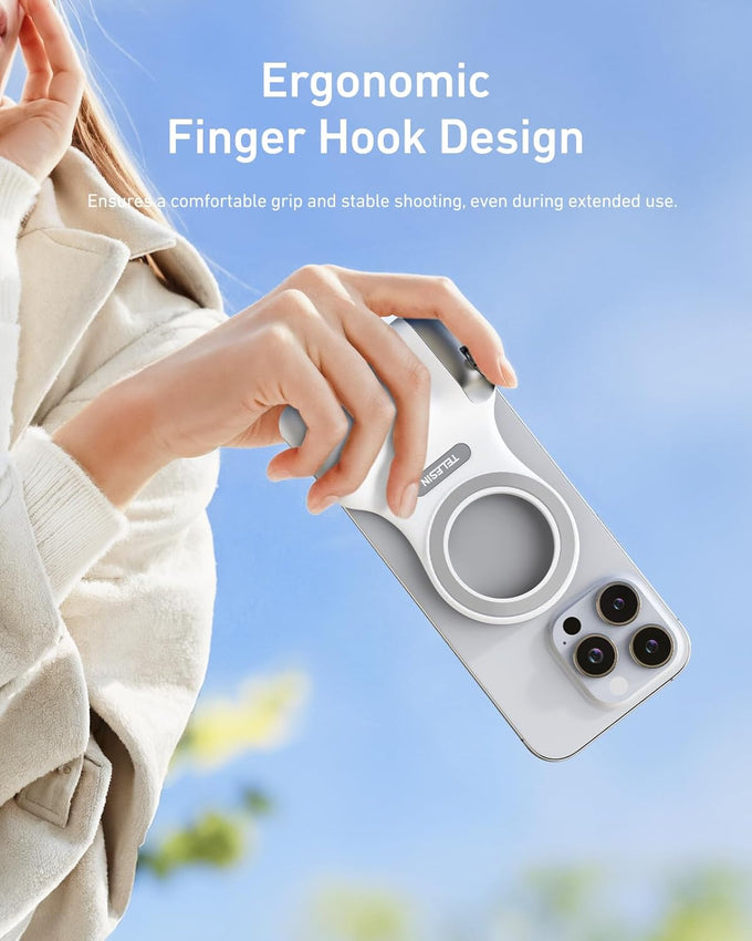 TELESIN Fun Shot Magnetic Phone Camera Grip & 4 in 1 RGB Selfie Light Kit