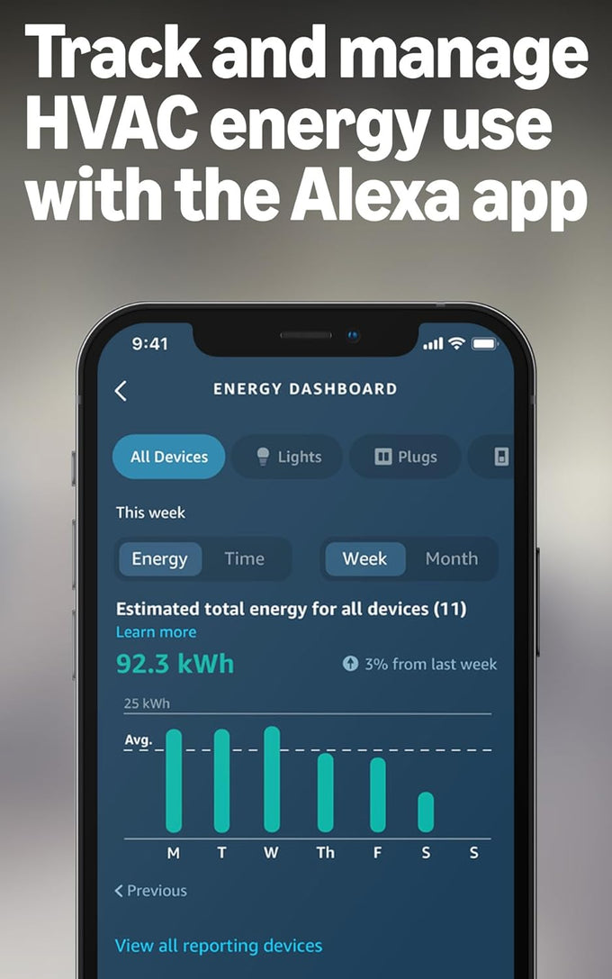 Like-New Amazon Smart Thermostat – Save money and energy - Works with Alexa and Ring - C-wire required