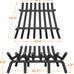 Jusgym Fireplace Grate 24 in with 8 Support Legs and Fire Tongs & Poker