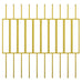 Glossy Gold Wrought Iron Stair Plain Balusters for Interior, 1/2" X 44" Square Metal Spindles for Stairs, Upgrade and Decorate Stairs (10)