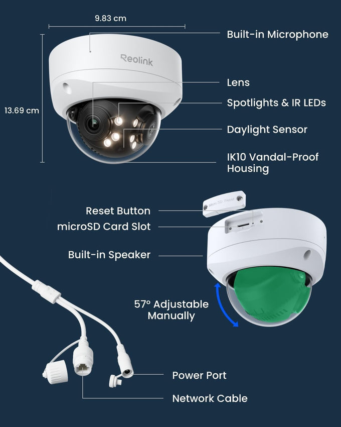 REOLINK Duo 3V PoE 16MP Dual-Lens PoE Security Camera & IK10 Vandal-Proof