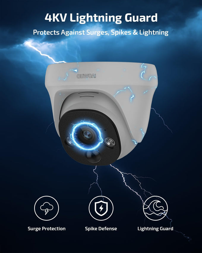 4K Wired Security Camera System Outdoor, POE Video Surveillance Systems