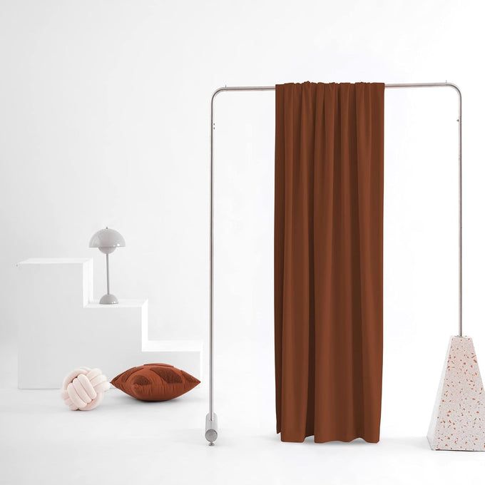 MUMFAS Burnt Orange Velvet Curtains 80 Inches Long Back Tab Rod Pocket Drapes for Bedroom Living Room W52 x L80 Inch 2 Panels