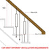 Balusters for Staircase Interior - Stair Railing Spindles, Iron Banister, Hollow Square, 1/2inch x 44inch, Crescent and Straight Balusters and Swivel Shoes (Pack of 10), Satin Black