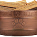 BREKX 25-Quart Tub for Firewood Storage Rack Log Holder - Heavy-Duty Portable Galvanized Tub with Handles for Indoor/Outdoor (Bronze Paw)