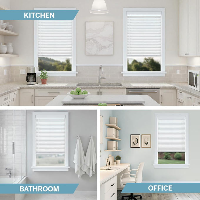 LEVOLOR Basics Cordless Faux Wood Blinds for Indoor Windows, 34" x 72"