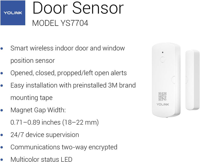 YoLink Door and Window Sensor Kit: 4-Pack + Hub