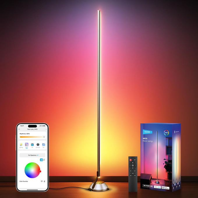 NEEWER NF01 Smart RGB IC W Floor Lamp, 1500lm LED Standing Corner Light
