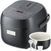 TOSHIBA Small Rice Cooker, 3-Cup Uncooked, for 1-3 People, LCD Display, 8 Cooking Functions, Nonstick Inner Pot, Grey