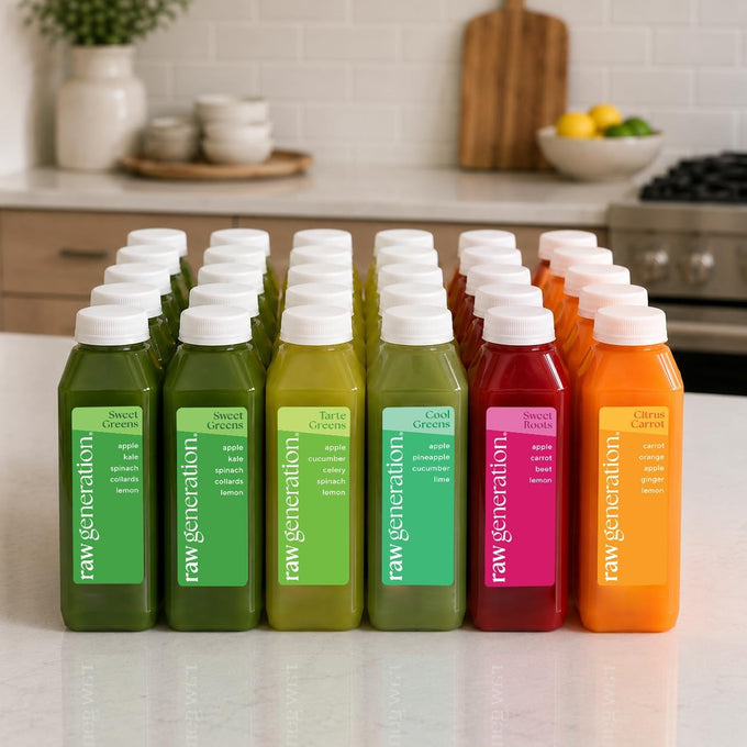 Raw Generation Skinny Juice Cleanse, 3-Day, 18 Cold-Pressed Juice Bottles