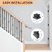 16 Pack Iron Balusters for Staircase Interior W/ 32 Pack Baluster Shoes, 1/2" x 44" Wrought Iron Baluster Stair Balusters,Hollow Metal Balusters Stair Spindles for Staircase Decks Balusters Indoor