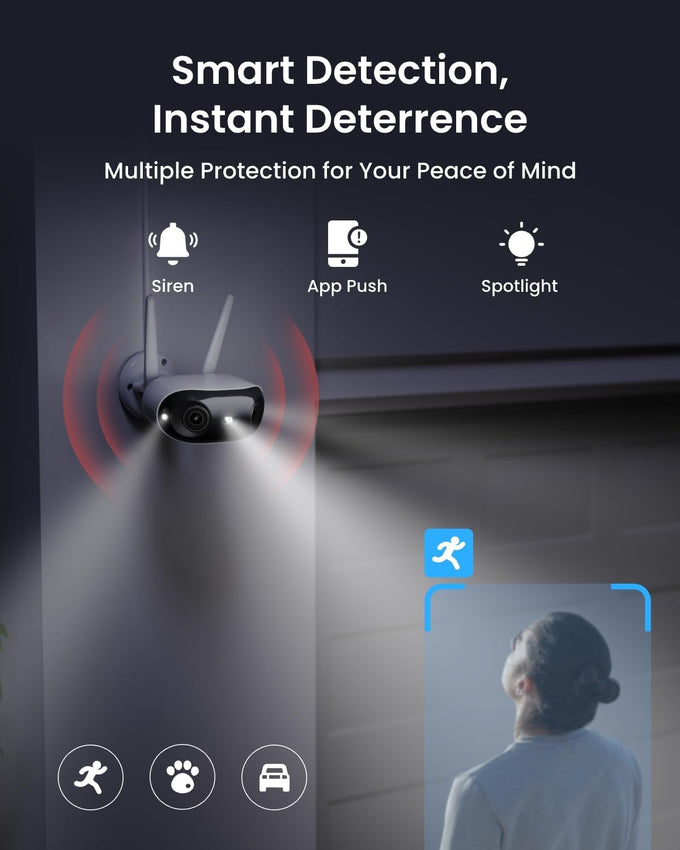 REOLINK 4K 8MP 180° Panoramic Outdoor Security Camera, Dual-Lens Elite WiFi