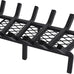 24 Inch Fireplace Grate with Ember Retainer,Cast Iron Fireplace Log Grate,Fireplace Log Holder,Heavy Duty Solid Steel Fireplace Wood Holder,Wood Stove Wrought Rack for Indoor Hearth Outdoor Fireplace