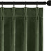 MIULEE Velvet Pinch Pleated Extra Wide Olive Green Blackout Curtains 60x84