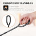 Gtongoko 32" Fireplace Tools Set, 5-Piece Solid Wrought Iron with Stand