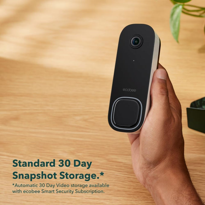 ecobee Smart Video Doorbell Camera Wired 1080p HDR, Smart Alerts