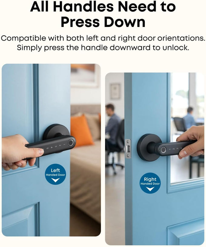 eufy Security Smart Lock FamiLock C32, Fingerprint Keyless Lock with Handle
