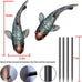 Set of 2 Antique Koi Fish Statue, Outdoor Garden Sculpture for Patio, Backyard, Pond, and Home Decor