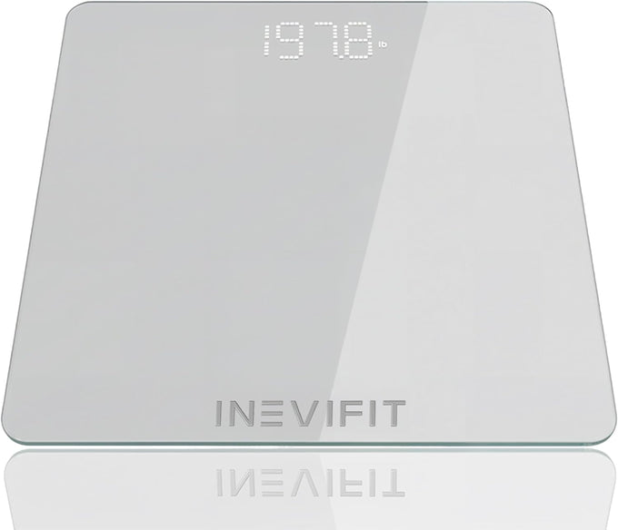 INEVIFIT Premium Bathroom Scale, Highly Accurate Digital Bathroom Body Scale, Measures Weight up to 400 lbs. Includes Batteries