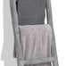 FUIN Blanket Ladder, 57in Wood Rustic Decorative Ladder, Light Gray