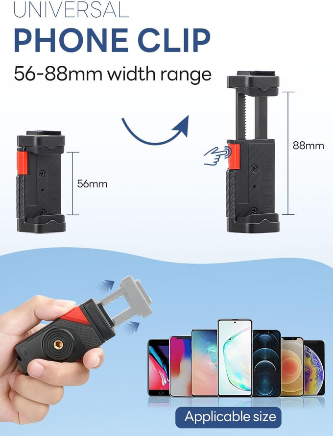 USKEYVISION Vlogging Kit for iPhone w/Mic,Light & Auto-Switch Clip Vlog K2