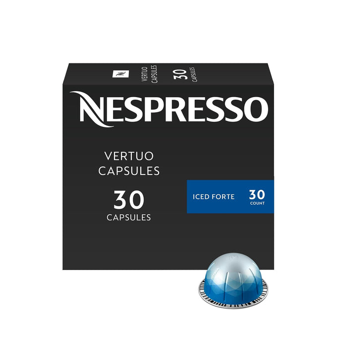 Nespresso Vertuo, Ice Forte, Dark Roast, 30-Count Espresso Pods