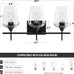 VONLUCE 3 Light Bathroom Vanity Light Fixture,Matte Black