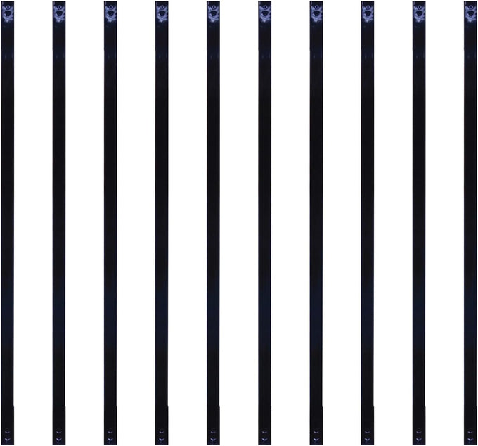 Baluster 1" x 1/2" Rectangular 38" Long, Powder Coated Black - RCTB38 (10 pcs)