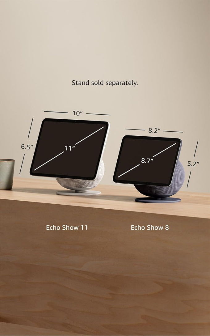 Amazon Echo Show 11 (newest model), Vibrant Full-HD 11" display with more viewing area and spatial audio, Designed for Alexa+, Glacier White