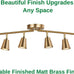 6 Light Track Lighting Kit, Matte Brass Finish Foldable and Adjustable with Modern Ceiling Spotlight for Kitchen,Living,Bed Room Home Improvement
