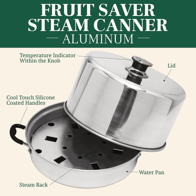 Kitchen Crop Steam Canner with Temperature Indicator (Aluminum Steam Canner)