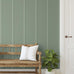 Faux Board and Batten Prepasted Wallpaper (Sage Green)