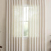 Liz Sheer Pinch Pleated Linen Curtains 95 Inches Long - Light Filtering Pleat Curtains for Living Room,Window Curtains for Bedroom, Luxury Pinch Pleated Drapes with Hooks, Natural, 2 Panels Set