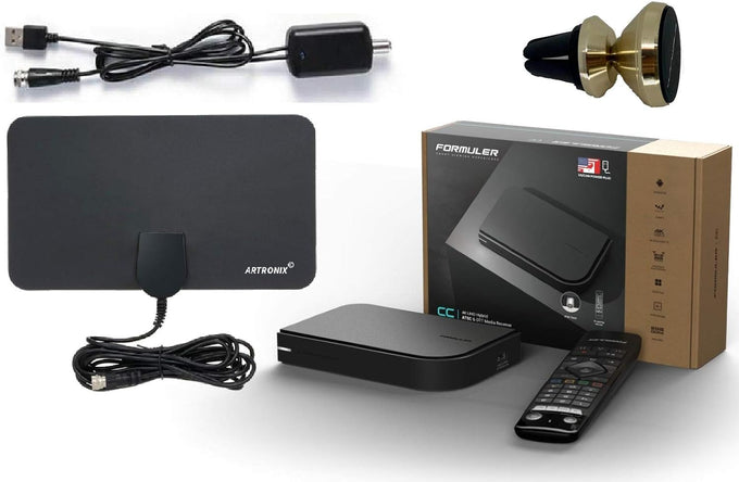 CC ATSC Tuner + Extra Amplified Indoor TV Antenna + Extra Magnetic Phone Car Mount
