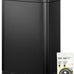 EKO Hudson Matte Stainless 75 Liter/20 Gallon Step Trash Can with Rear Trash Bag Storage Compartment
